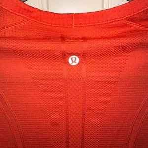 Lululemon Orange Swiftly Tech Long Sleeve